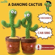 [OKLIFE. SG]Dancing Singing Cactus Dancing Cactus Plush Toy Talk Dancing Toy