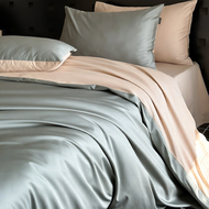 shui yang | satin bedsheet Luxury Red Long-Staple Satin Cotton Bedding Set