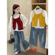 TZ-Girls' suits, girls' suits, BKK 3 In 1 Import vest-Eid clothes, Christmas clothes, Chinese New Ye