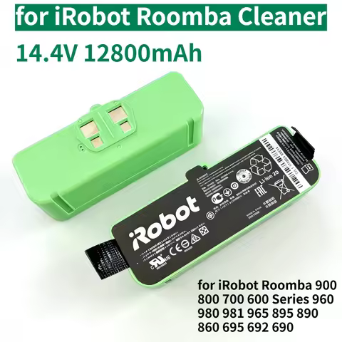 High Capacity 14.4V 12800mAh Li-Ion Battery for iRobot Roomba 900 800 700 600 Series 960 980 981 965