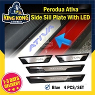 Perodua ativa door step led sill plate panel Protector anti scratch accessories side door
