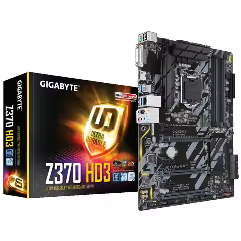 NEW Gigabyte GA-Z370 HD3 Z370 HD3 Motherboard LGA1151 DDR4 Z370 Support i3 8100 i5 8500 I7 8700K