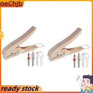 Single Hole Punch Heavy Duty Hole Puncher Edge Banding Punching Plier with Scale for Paper Cards Pla