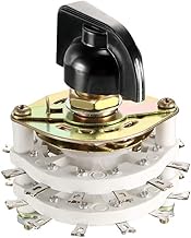 uxcell 6P3T 6 Pole 3 Position 2 Deck Band Channel Rotary Switch Selector with Knob