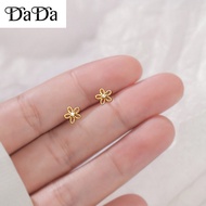 Korea Emas 916 Original Earrings Women's Diamond Five Petals for Women Jewelry Gifts