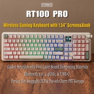 EPOMAKER RT100 PRO Wireless Gaming Keyboard with 1.54" Screen & Knob, RGB, 2.4 GHz/Bluetooth/USB-C, 