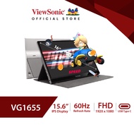 ViewSonic Monitor Portable VG1655 / 15.6" / IPS / 60Hz / 6.5ms (Portable monitor)(จอสำหรับพกพา) As