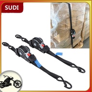 sudi Fabater Retractable Ratchet Straps  (2-Pack) 1.5in x 8.2ft Self Tie Down 1760lb Break Strength 