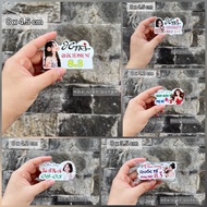 Banner/ Tag celebrating March 8 Mini Size (width 8cm x height 3.5-4.5cm)