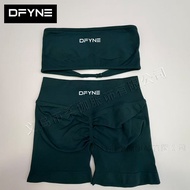 European American DFYNE Nylon Tube Top Suit with Yoga Shorts