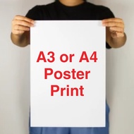 A3 POSTER PRINT , CUSTOMIZED A3 PHOTO PRINTOUT, A3 IMAGE 260gsm