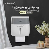 Hộp Đựng Giấy Vệ Sinh X2 ECOHOME Dán Tường Cao Cấp Chống Nước 2 Tầng Tiện Lợi