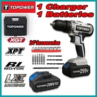 Local stock-DeWalt 299VF Cordless Drill Set Hammer Impact Drill bits 2 Battery Electric Screwdriver 