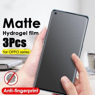 3PCS No fingerprint Matte Screen Protector For OPPO Reno 9 8 7 6 5 4 3 Pro Plus 8T 8Z 7Z 7SE 5F 5K 5Z 4Z 4SE 4F 2Z A Z 2 2F Hydrogel Film For Reno 8 7 6 5 4 Lite 3 Youth 10x zoom