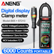 ANENG ST213 + Obeng Tespen Multimeter Digital Otomatis 6000 LCD / Tang Amper