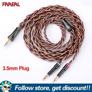 FAAEAL Utopia Upgrade Earphone Wires OFC Copper 24K Gold-Plated Dual 3.5mm Plugs HIFI Cable 8 Strand