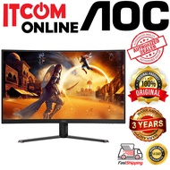 AOC 31.5" GAMING LED CURVED 2K MONITOR (CQ32G4E) VA/QHD/0.5MS/DP/HDMI/VESA/A/HDR10/AS 180HZ