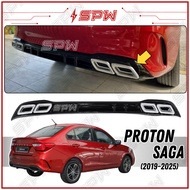 Proton Saga MC MC1 MC2 (2019-2024) AMG Rear Bumper Skirt Diffuser Lip Fake Exhaust Tip Bodykit Paint