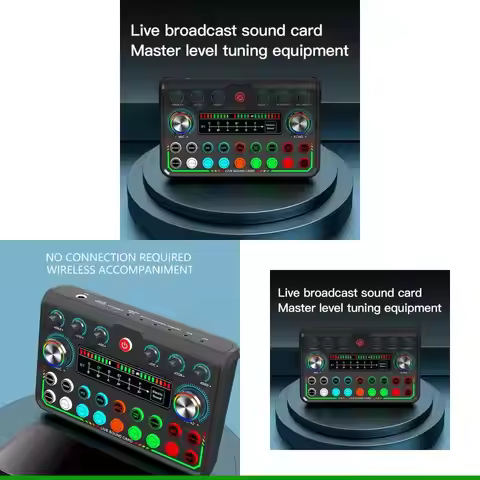 U55C P99 Live Broadcast Sound Card Auditory Dynamic Mic Support Clear Sound For Home Studio And Live