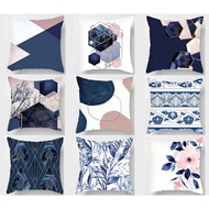 <COD>Blue Geometric Pillow case 70x70,60x60.50x50,45x45,40×40.Decoration bolster Pillow case for hom
