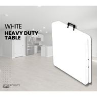 Folding table Heavy Duty Folding Table 6FT Fold-in-half Table White Steel portable Folding Table 6ft