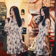 Ib0003 NF888 Mini Dress Flower Flower Mini Dress Floral Korea Import Women's Clothing