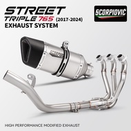 For Street Triple 765 765RS 765R 765R Motorcycle front tube Exhaust Pipe Assembly Connect original m
