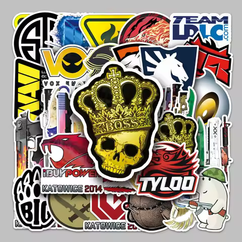 52Pcs CS GO Cartoon Stickers DIY Laptop Luggage Skateboard Graffiti Suitcase Computer Sticker Decals