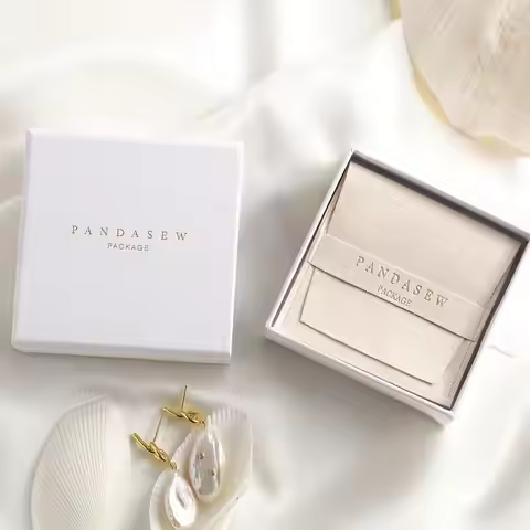 Custom Business Logo luxury paper packaging jewelry drawer box & microfiber jewelry pouches for neck