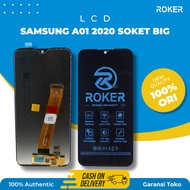 Lcd TOUCHSCREEN SAMSUNG GALAXY A01 2020 A015 Large Connector LCD TS FULLSET ORIGINAL BY ROKER