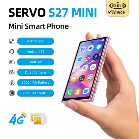 SERVO S27 Mini 4G LTE Smartphone 4.0" Display Android 3GB RAM 64GB ROM Dual SIM Face Unlock GPS WiFi
