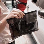 Map Plastik - Hitam / Zipper Bag A5 / Tempat Pensil - Hitam