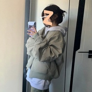 jacket hiking hiking shirt woman hiking jacket women American Oversized Bomber Jacket for Women - 20