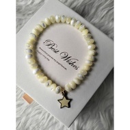 Tridacna Abacus beads bracelet