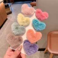 Love Plush Hair Clips Fairy Girl Furry Super Cute Kids Cute Side Hair Pins Hair Accessories