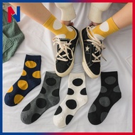 Polkadot Crew Socks Hipster Colorful Casual Trend / Stokin Panjang Polkadot Fesyen Warna Gaya Hipste