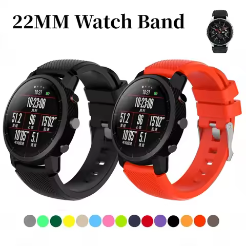 22mm Watch Band For Amazfit Stratos/GTR/Samsung Watch 3/Gear S3 Sports Silicone Bracelet Wristband F
