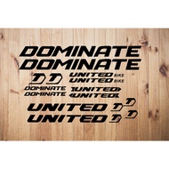 United dominate cutting stickers