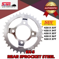 SSS STEEL REAR SPROCKET EX5 428