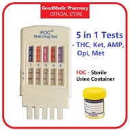 AHP Diagnostic POC 5 in 1 Test Kit To Detect Drug of  Abuse In Urine 5.0 FOC Urine Container