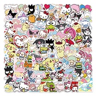 Kawaii Stickers 100pcs Cute Cartoon Kuromi My Melody Sticker Waterproof Sticker for laptops Guitars 
