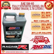 1 Gallon AMSOIL SAE 5W-40 Fully Synthetic Diesel Oil ( Turbo Truck ) / with FREEBIE ( 5W40 Engine Oil Motor Oil ) 4x4b