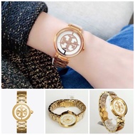 Tory Burch REVA WATCH GOLD-TONE STAINLESS STEEL WOMENS IVORY TBW4025