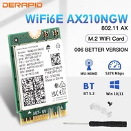 FENVI | WiFi 6E AX210NGW NGFF Wireeless Adapter Bluetooth 5.3 WiFi6 5374Mbps 2.4G/5G/6GHz 802.11AX F
