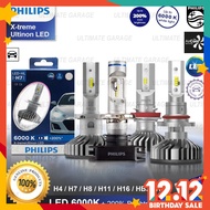 Original Philips X-treme Ultinon LED +200% Brightness H4 H7 H8 H11 HB4 HB3 9005 9006 Headlight Bulb Mentol Lampu Lamp