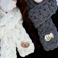 Thick Yarn Hand-Knitted Scarf diy Material Package Thick Ice Striped Yarn Ball Finger Cat Tail Yarn 