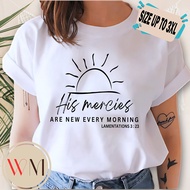 GOSPEL CHRISTIAN BIBLE VERSE STATEMENT WHITE TSHIRT FOR WOMEN SMALL FREE SIZE PLUS SIZE UP TO 3XL