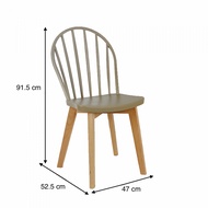 G.House Online Pulito เก้าอี้พลาสติกขาไม้ PP-698A-GR03 ขนาด 52.5x47x91.5ซม.สีเบจ ของแท้