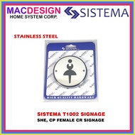 ∦ ╭ ◡ SISTEMA T1002 SIGNAGE S/S - SHE, CH FEMALE CR SIGNAGE