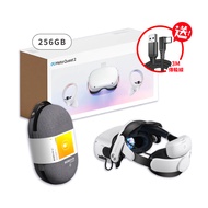 【御玩家】Meta Oculus Quest 2 VR 128GB頭戴式裝置+《BOBOVR M2 Pro電池頭戴+C2收納包》(附3M傳輸線)